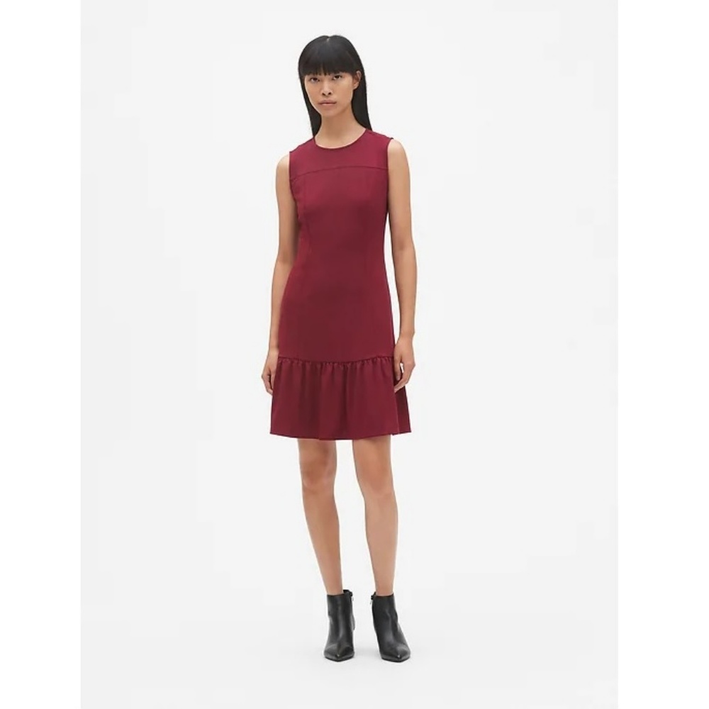 NWT $70 Gap Ponte Flounce Dress Sz 4 v205